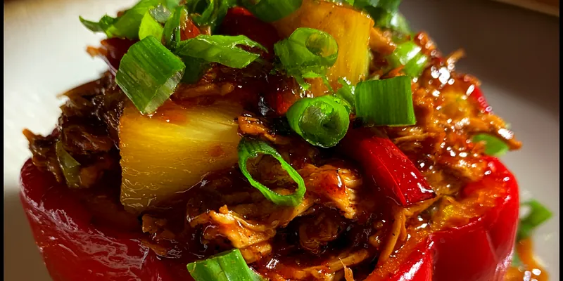 Asian-Style Stuffed Bell Peppers