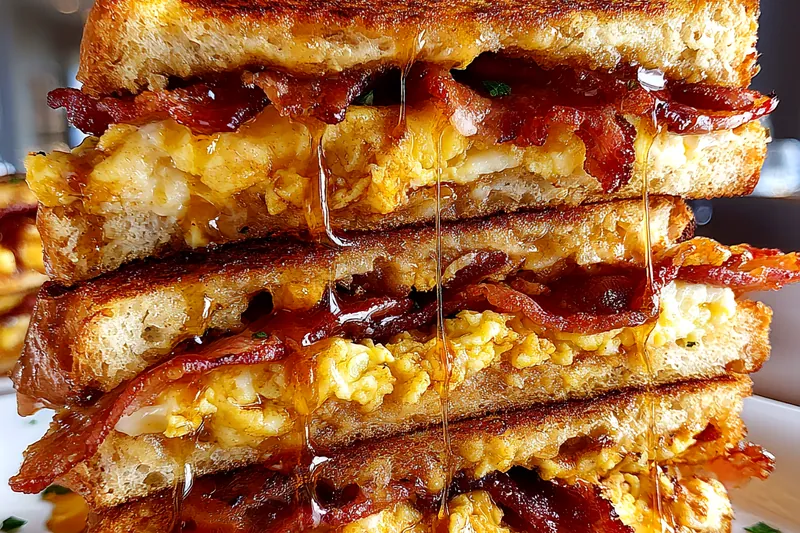 Fresh ingredients for Bacon Egg Grilled Sandwich