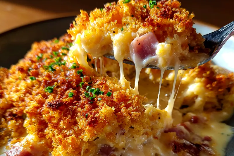 Fresh ingredients for Baked Ham Cheese Casserole