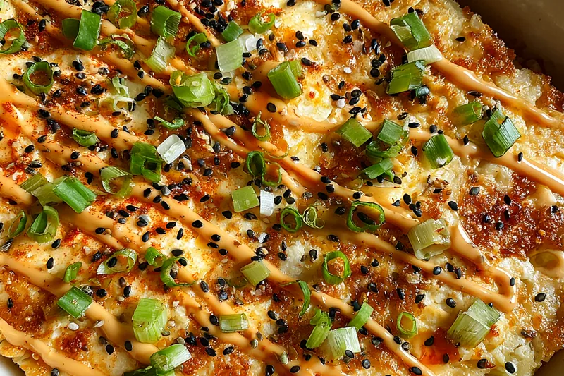 Cooking process for Baked Salmon Sushi Casserole