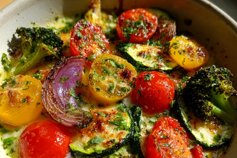 Fresh ingredients for Baked Vegetable Casserole Delight
