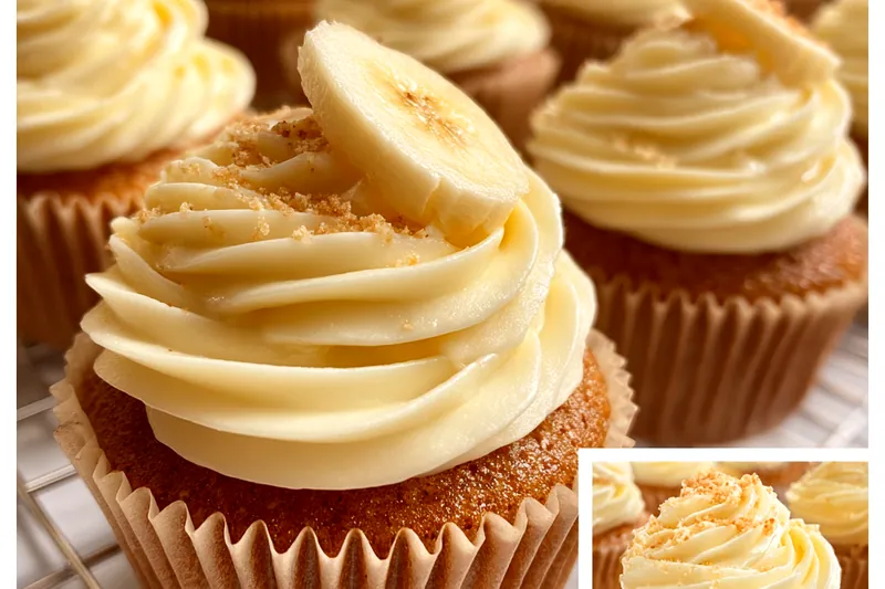Fresh ingredients for Banana Cream Cupcakes Delight