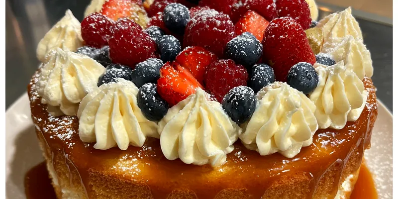 Berry Caramel Layer Cake