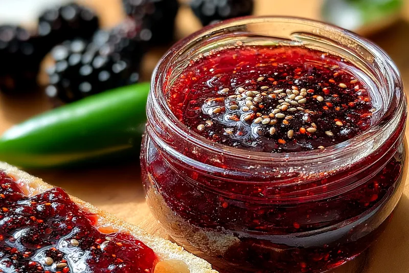 Cooking process for Blackberry Jalapeño Jam