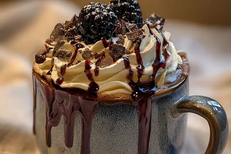 Cooking process for Blackberry Whipped Hot Chocolate