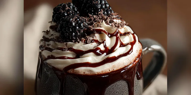 Blackberry Whipped Hot Chocolate