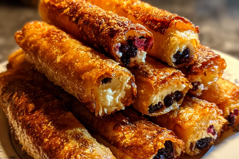 Cooking process for Blueberry Cream Pastries