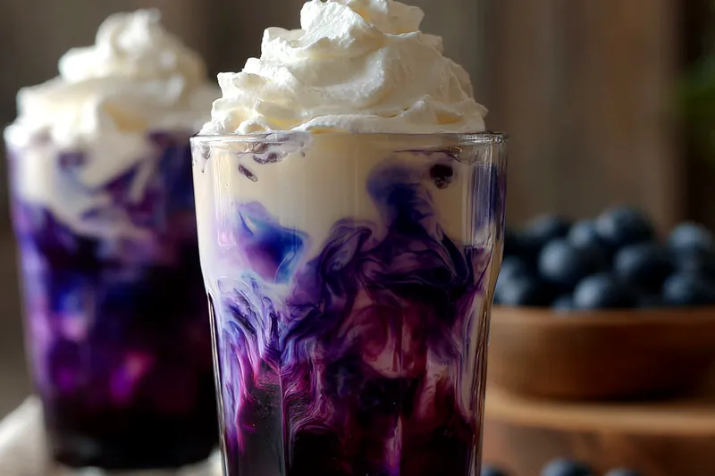 Fresh ingredients for Blueberry Cream Soda Delight