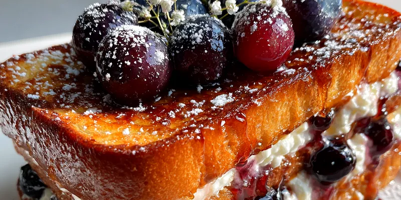 Blueberry Cream Toast Delight