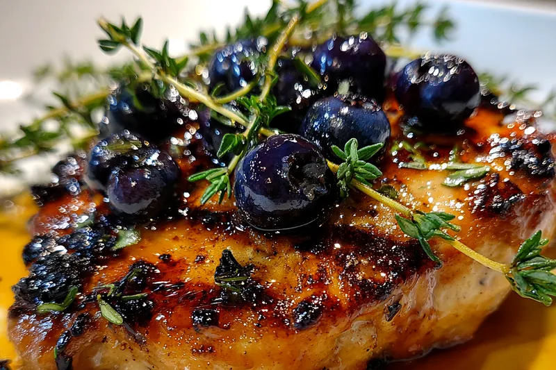 Fresh ingredients for Blueberry Thyme Glazed Chicken