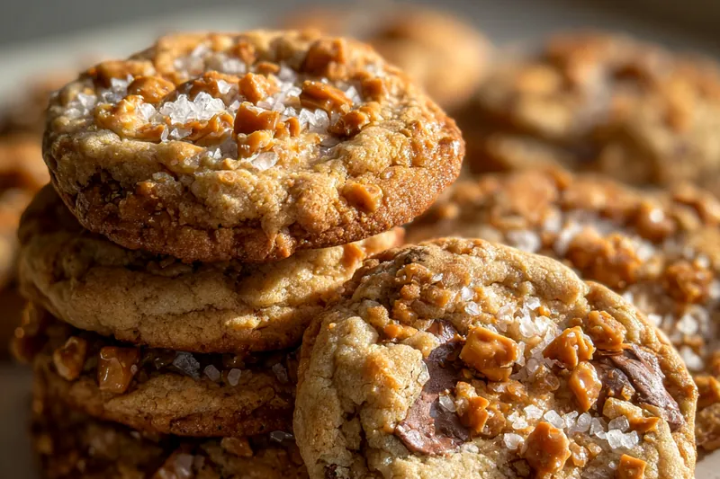 Cooking process for Brown Butter Toffee Cookies