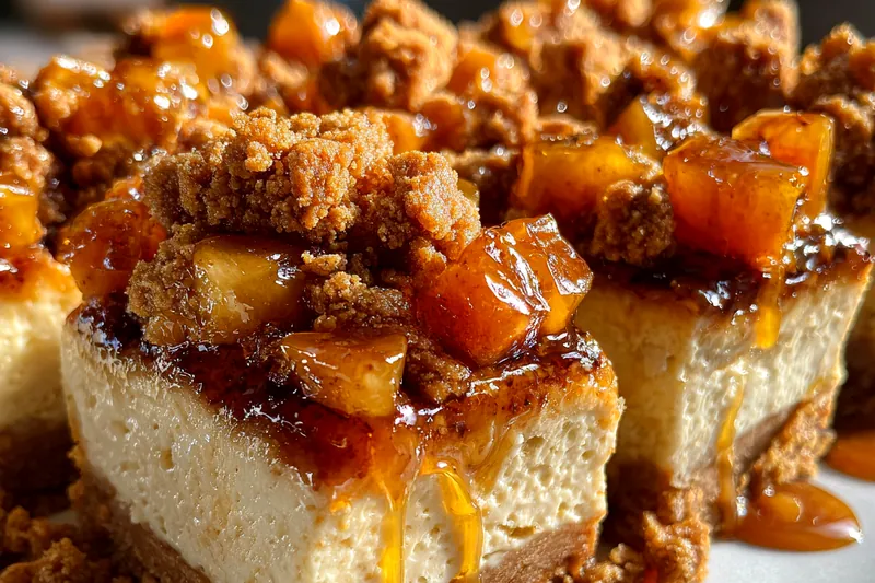 Cooking process for Caramel Apple Cheesecake Bars