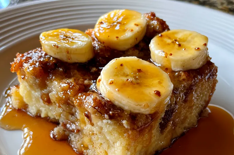 Fresh ingredients for Caramel Banana Cobbler Delight