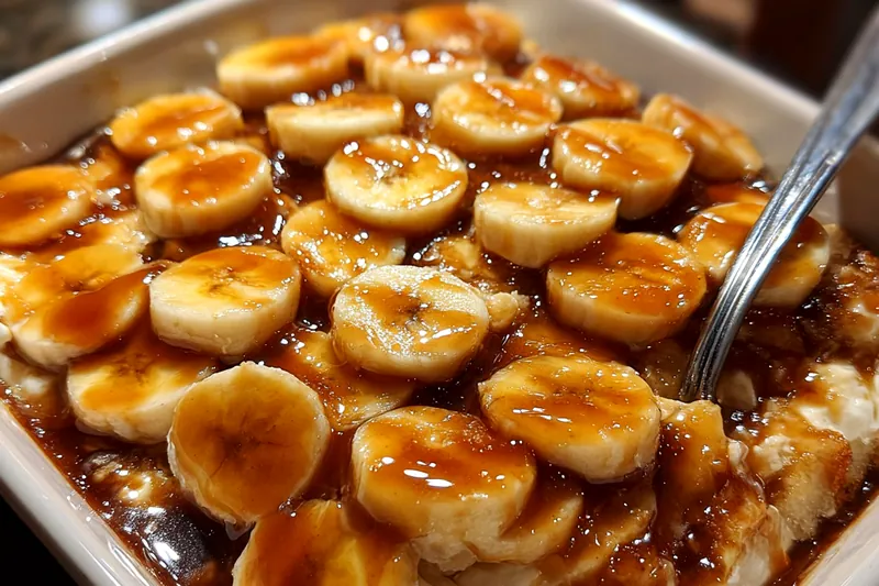 Cooking process for Caramel Banana Delight