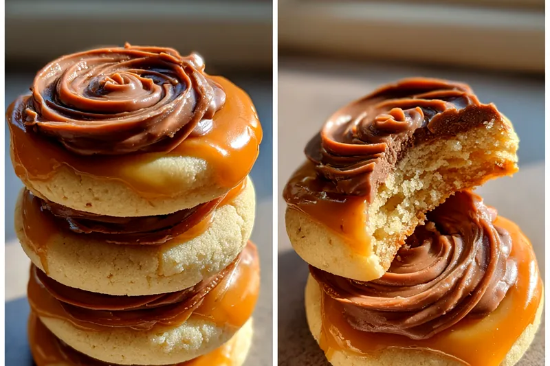 Fresh ingredients for Caramel Chocolate Cookies