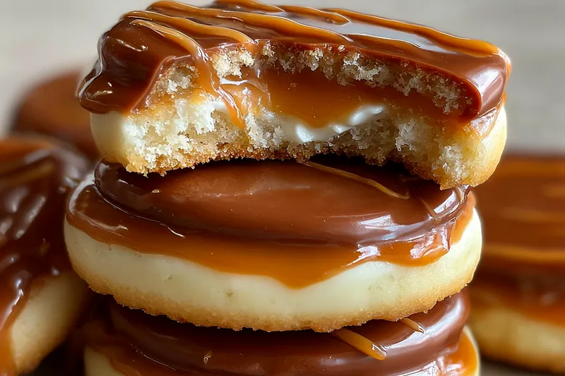 Fresh ingredients for Caramel Chocolate Stack Cookies