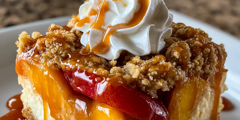 Caramel Peach Cheesecake Delight