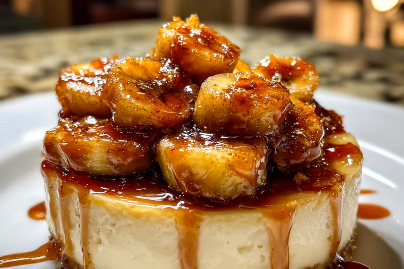Cooking process for Caramelized Banana Cheesecake Delight