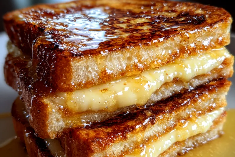 Fresh ingredients for Caramelized Custard Toast Stack