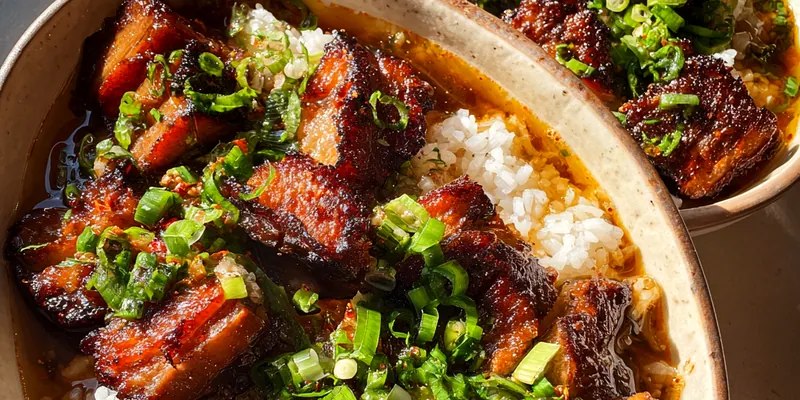 Caramelized Soy Chicken with Rice