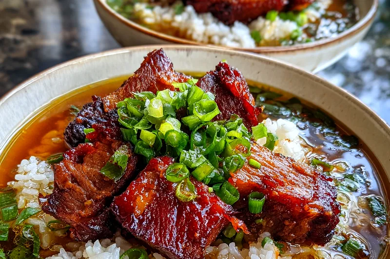 Fresh ingredients for Caramelized Soy Chicken with Rice