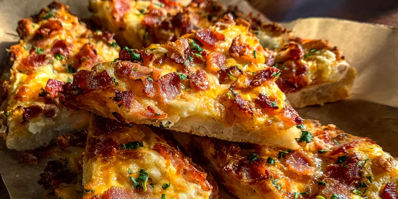 Cheesy Bacon Potato Wedges