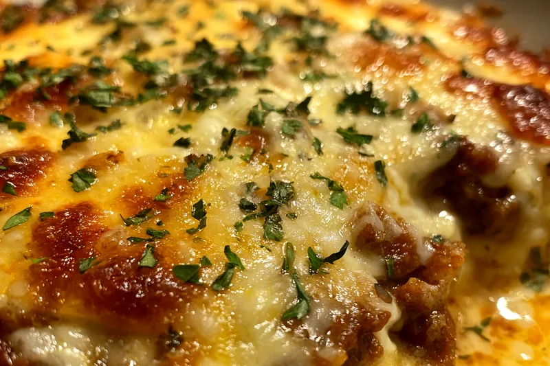 Fresh ingredients for Cheesy Baked Hamburger Steak