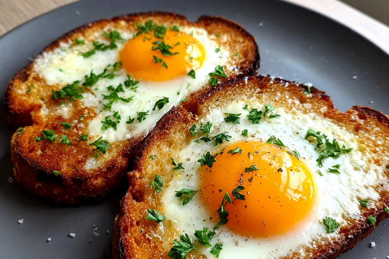 Chef Mitchell cooking Cheesy Egg Toast Delight in a skillet, showcasing the melting cheese and golden-brown toast.