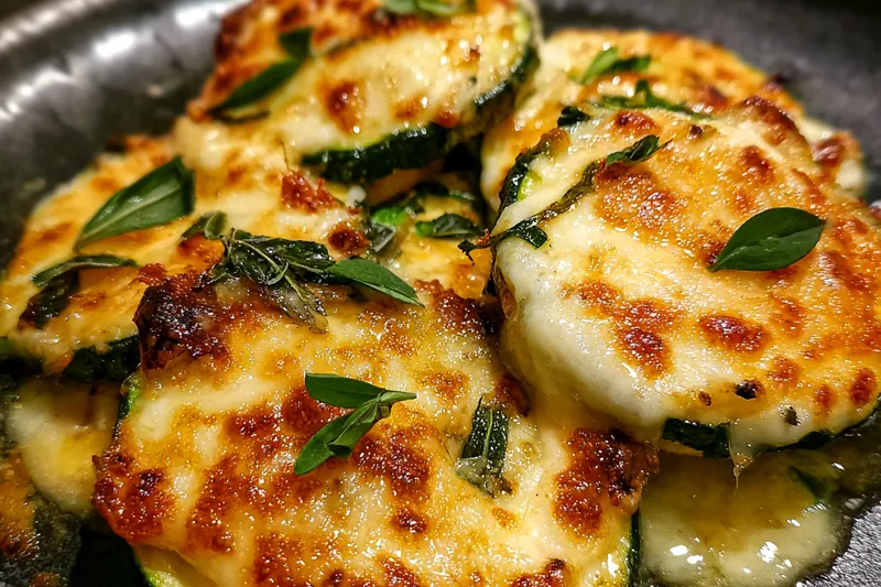 Cooking process for Cheesy Garlic Zucchini Bites