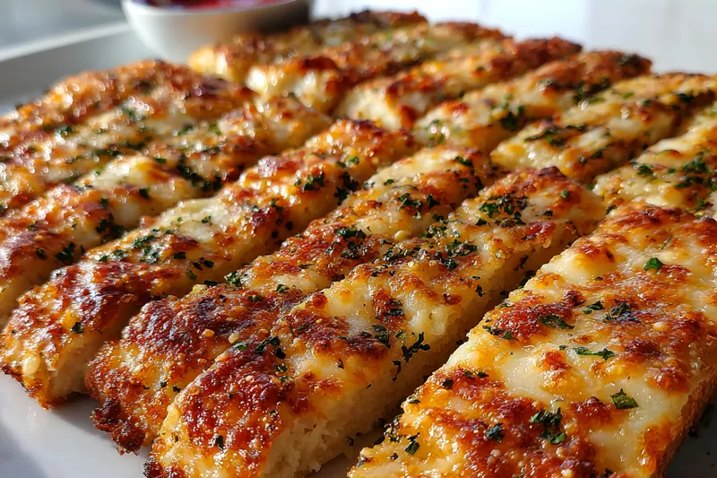 Cooking process for Cheesy Herb Breadsticks