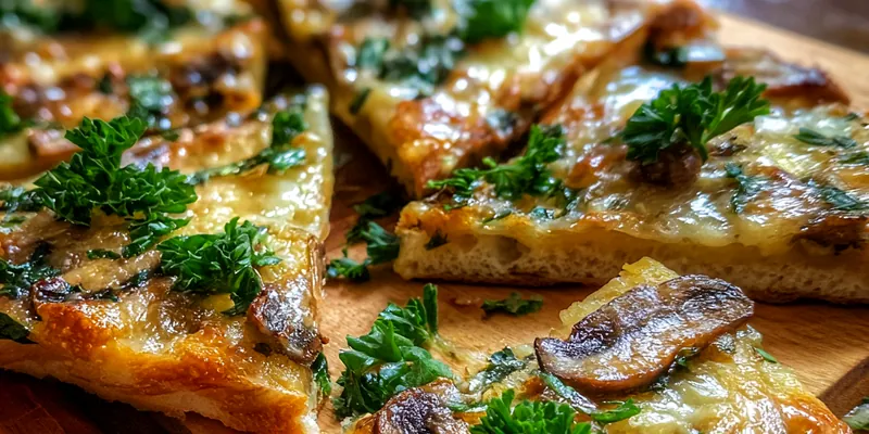 Cheesy Spinach Mushroom Bake