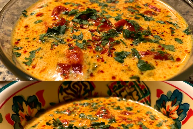 Fresh ingredients for Cheesy Tomato Herb Dip