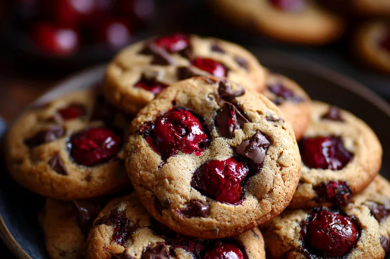 Cooking process for Cherry Chocolate Cookies