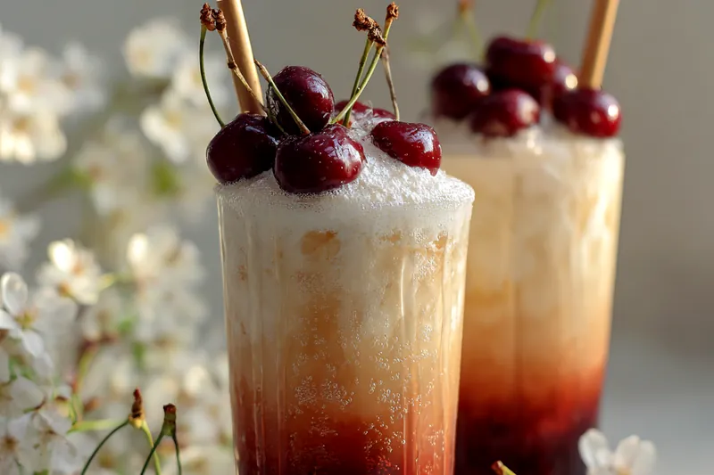 Fresh ingredients for Cherry Earl Grey Milk Tea