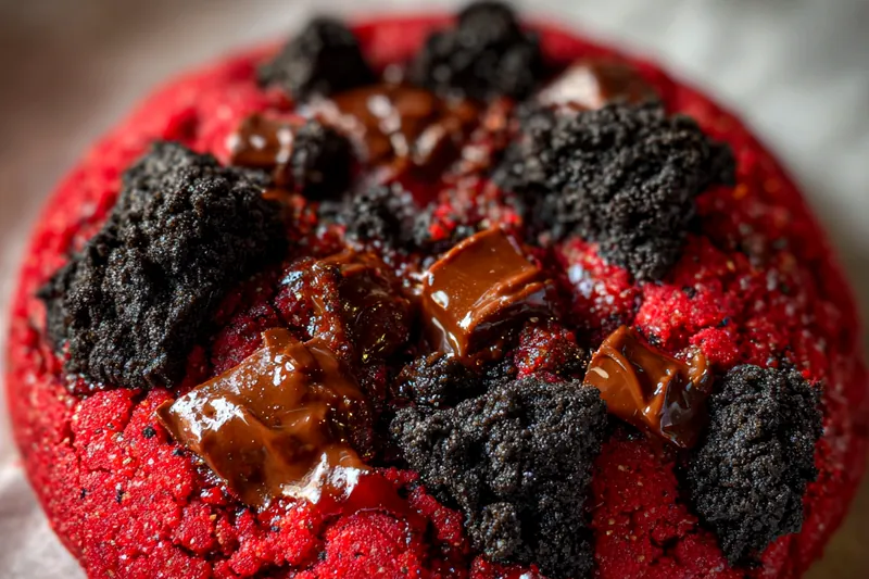 Fresh ingredients for Chewy Red Velvet Oreo Cookies