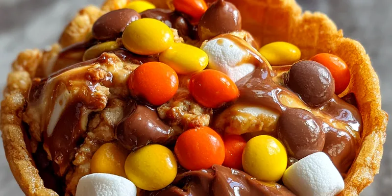 Chocolate Candy Waffle Cones