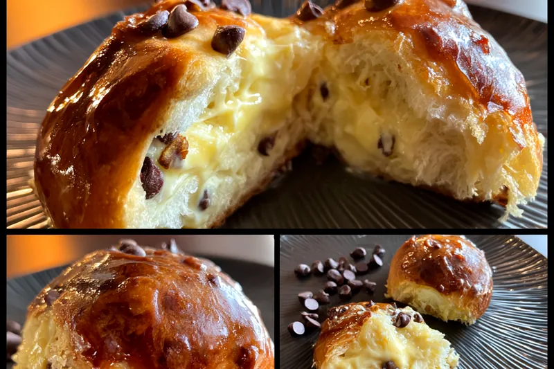 Cooking process for Chocolate Chip Custard Brioche