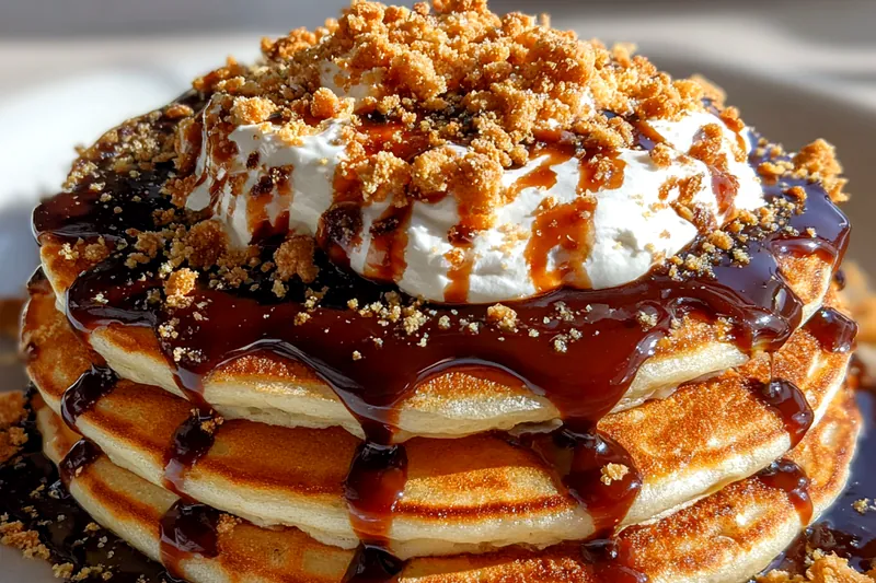 Cooking process for Chocolate Marshmallow Pancakes