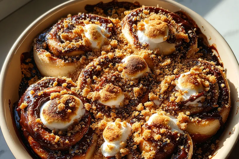Fresh ingredients for Chocolate Marshmallow Pastry Rolls
