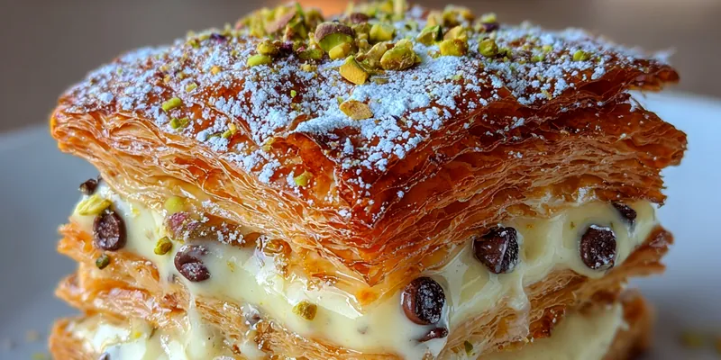 Chocolate Pistachio Pastry Squares