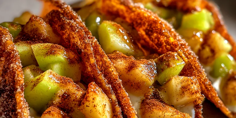 Cinnamon Apple Cheesecake Tacos