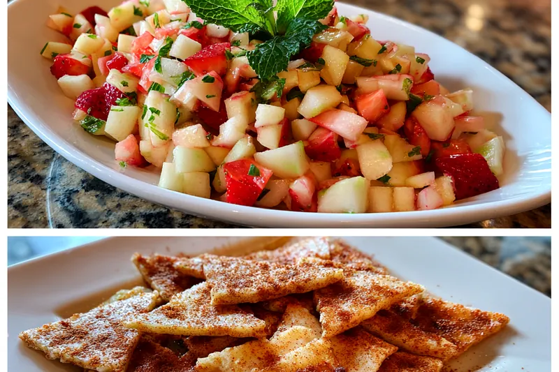 Fresh ingredients for Cinnamon Apple Salsa Delight