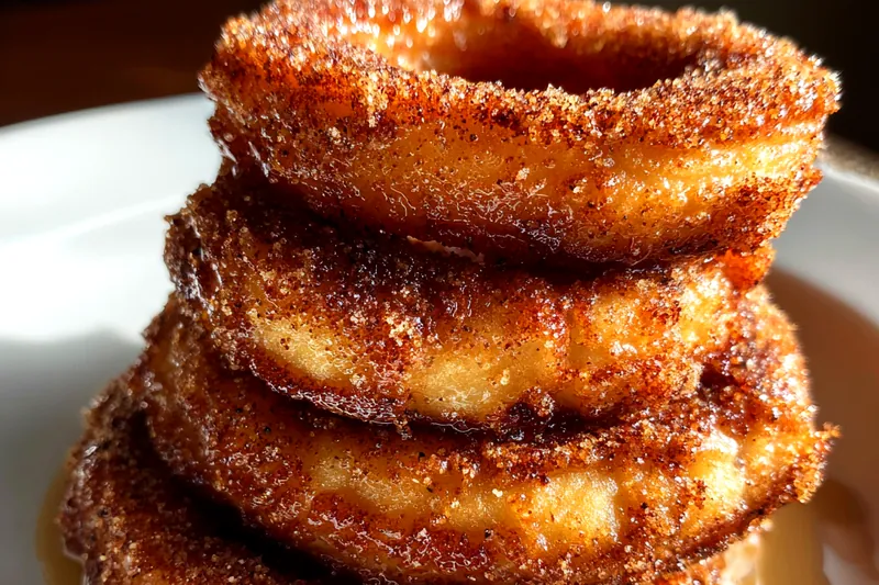 Cooking process for Cinnamon Sugar Apple Rings