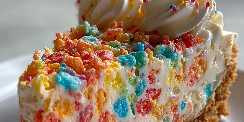 Colorful Cereal Cheesecake Delight