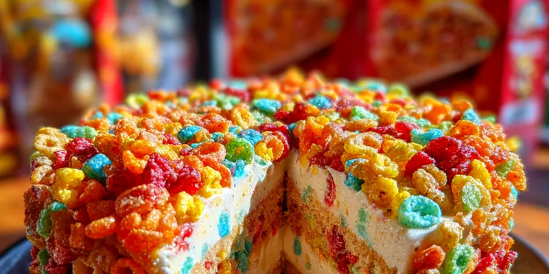 Colorful Cereal Cheesecake