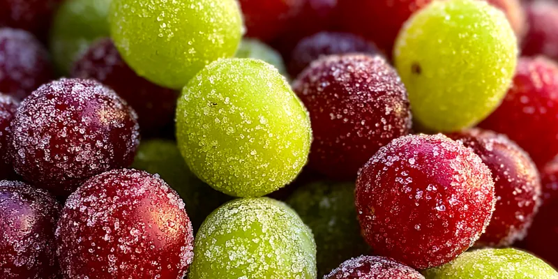 Colorful Sugary Coated Grapes