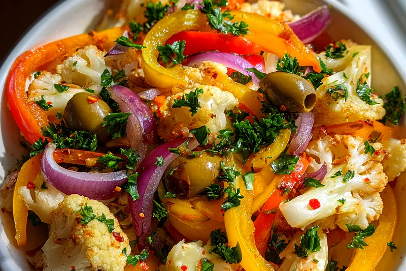 Fresh ingredients for Colorful Vegetable Medley