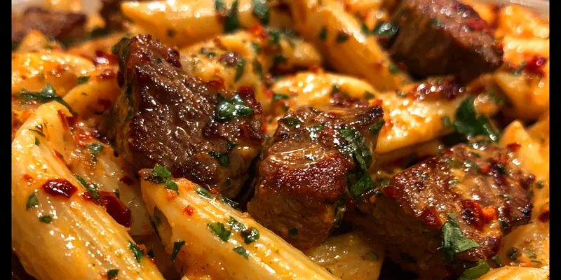 Creamy Cajun Steak Pasta
