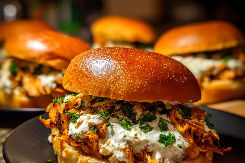 Cooking process for Creamy Chicken Sandwiches