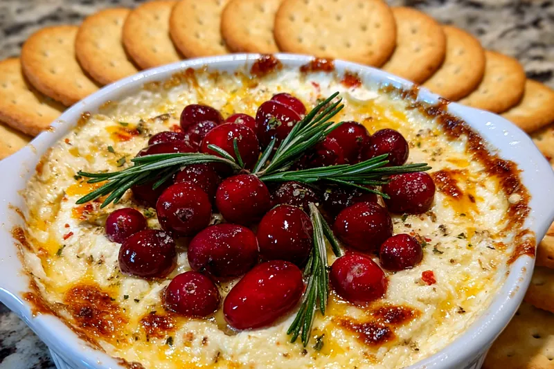 A chef mixing ingredients for Creamy Cranberry Cheese Delight in a bright kitchen.